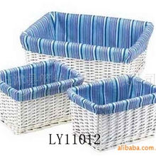 供应柳编工艺品柳篮柳编筐多套件柳编收纳篮