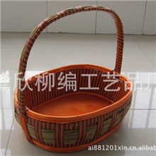 批发加工柳编、柳编水果篮、柳编收纳筐、柳编鸡蛋篮