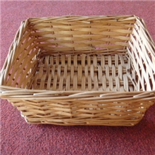 供应植物编织工艺品柳编方形蓝柳筐收纳筐