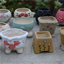 批发陶瓷工艺品多肉植物小花盆韩国花盆手工陶艺5688