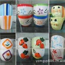 生产批发陶艺花盆瓷器花盆4色混装8513迷你盆栽小花盆