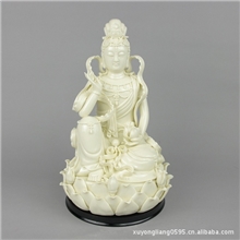 供应德化陶瓷十寸自在观音观音陶瓷佛像德化观音佛像