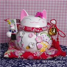 开业礼品陶瓷招财猫日式招财猫批发储蓄罐财富令
