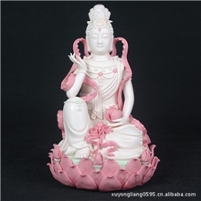 10寸自在观音陶瓷佛像观音佛像德化观音瓷器