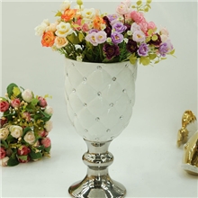 【精品推荐】欧式贴钻白瓷花瓶陶瓷工艺摆件客厅装饰落地花瓶