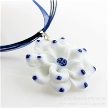 厂家直销景德镇正品手工青花瓷民族风项链陶瓷饰品批发混批