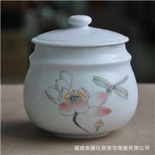 厂家批发陶瓷茶叶罐定窑茶罐食品罐