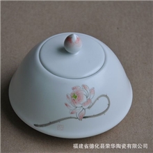 厂家定制手绘茶罐定窑陶瓷茶叶罐食品罐