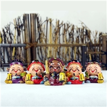 车载Q版五路财神库存树脂工艺品汽车摆件内饰用品台湾正版混批