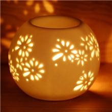 日式香薰炉圆形款陶瓷镂空香薰炉香薰灯熏香炉工艺品现货