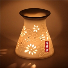 陶瓷香薰炉陶瓷工艺礼品陶瓷手工镂空白瓷蜡烛炉精油炉