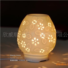 白瓷蛋形插电香薰灯香薰炉送礼佳品现货手工镂空白瓷厂家直销