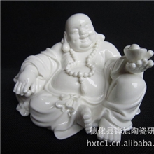 德化陶瓷弥勒佛像摆件汽车香水摆件瓷器陶瓷工艺品汽车装饰品
