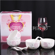 专业生产厂家8头餐具高档骨瓷批发适用婚庆餐具用品送礼佳品