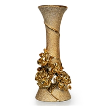 厂家直销陶瓷电镀金花瓶欧式现代摆件特色手工艺摆设批发