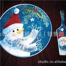 【低价供应】圣诞礼品盘陶瓷盘子装饰盘圣诞礼物定做