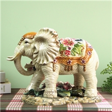 方亚陶瓷方亚百合富贵竹系列招财象摆件象摆饰家居礼品3201V