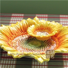 方亚蒸蒸日上太阳花酱料盘干果碟餐厅酒吧用品自然清新2960Q