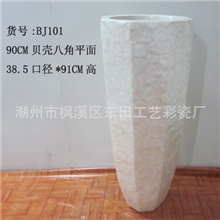 【厂家直销】供应高档氧化镁落地花瓶-八角平面系列潮州花瓶