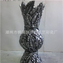 【厂家直销】供应精美氧化镁陶瓷落地花瓶-多叶杯系列