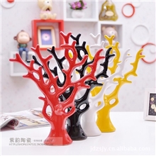 景德镇陶瓷家居摆件陶瓷工艺品现代家居陶瓷饰品发财树0001