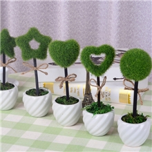 仿真值毛个性盆栽家居客厅书房搁板创意装饰摆设/仿真花绿植植物