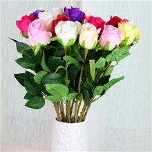 仿真花单支玫瑰花绢花假花装饰花客厅花艺插花家居摆设