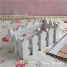 长16cm木栅栏花器插花花槽家居木花瓶插花花器批发栅栏花盆