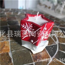 树脂工艺品纯手工艺雪花星星蜡烛蜡烛杯Q0040