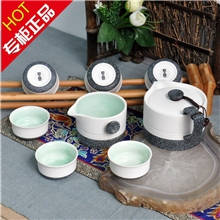 玉雪玲珑之禾正德化陶瓷雪花釉整套高档功夫茶具套装厂家批发