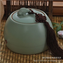 厂家直销批发汝窑茶叶罐香粉罐汝瓷密封罐储物罐陶瓷礼品
