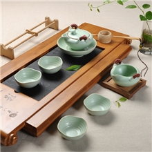 德化陶瓷厂家直销批发整套汝窑功夫茶具供应汝瓷手抓壶套装