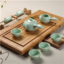 批发正品汝窑茶具汝瓷开片冰裂茶杯整套陶瓷功夫茶具套装特价