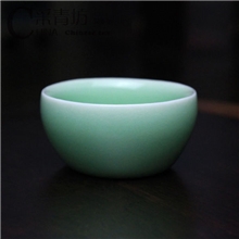 龙泉青瓷茶杯批发弟窑梅子青小茶杯功夫茶具茶杯可定制加LOGO