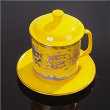 供应黄瓷杯批发黄瓷杯定制黄瓷杯骨瓷黄瓷杯