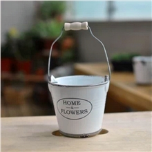 ZAKKA杂货仿搪瓷提手水桶花盆花器陶瓷工艺品花园装饰品8994