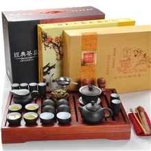 热卖超值宜兴紫砂功夫陶瓷茶具套装商务高档礼品