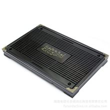 马到功成黑色经典款实木茶盘木制托盘茶海德化茶具茶盘批发