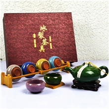 电视购物热销产品七彩紫砂冰裂茶具套装陶瓷功夫茶具含礼盒