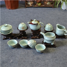 厂家直销高档茶具汝窑紫砂冰裂功夫茶具套装量大从优