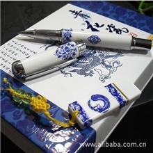 礼品批发中国特色礼品广告礼品套装青花瓷笔/青花瓷U盘