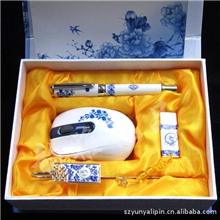 厂家直销青花瓷礼品青花瓷套装创意商务礼品定制LOGO会议礼品