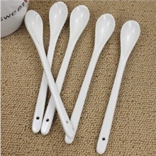 16.5cmZAKKA风小白勺陶瓷勺子高白咖啡勺咖啡陶瓷勺
