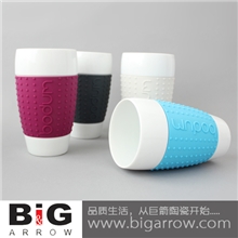 现货供应Bodum时尚环保防烫手硅胶套陶瓷杯随手杯套2装480mL