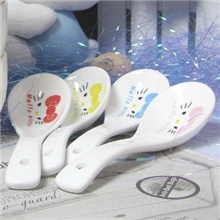 现货混批猫勺卡通陶瓷汤匙hellokitty咖啡勺饭勺ZAKKA杂货