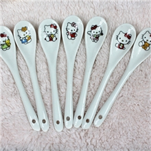 供hellokitty咖啡勺汤勺调味勺饭勺陶瓷咖啡勺ZAKKA杂货