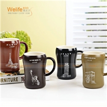 微点子正品ZAKKA亚光欧洲城市陶瓷杯创意马克杯复古水杯咖啡杯