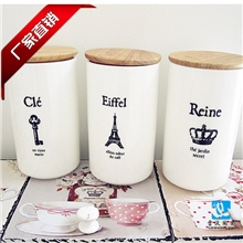 新款星巴克直筒杯带木盖zakka陶瓷杯铁塔杯子竹筒杯带盖水杯