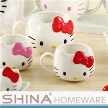 创意家居用品HelloKitty新骨瓷牛奶杯热销手绘杯子批发