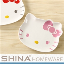 HelloKitty凯蒂猫陶瓷卡通盘子餐盘点心盘水果盘零食盘可微波